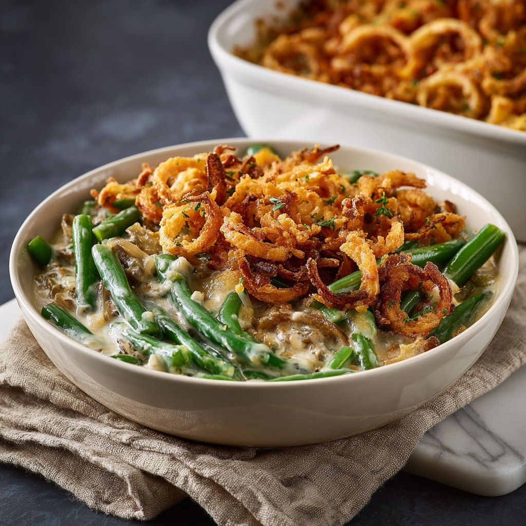 Creamy Vegan Green Bean Casserole Everyone Will Love Recipe - Recipe Image