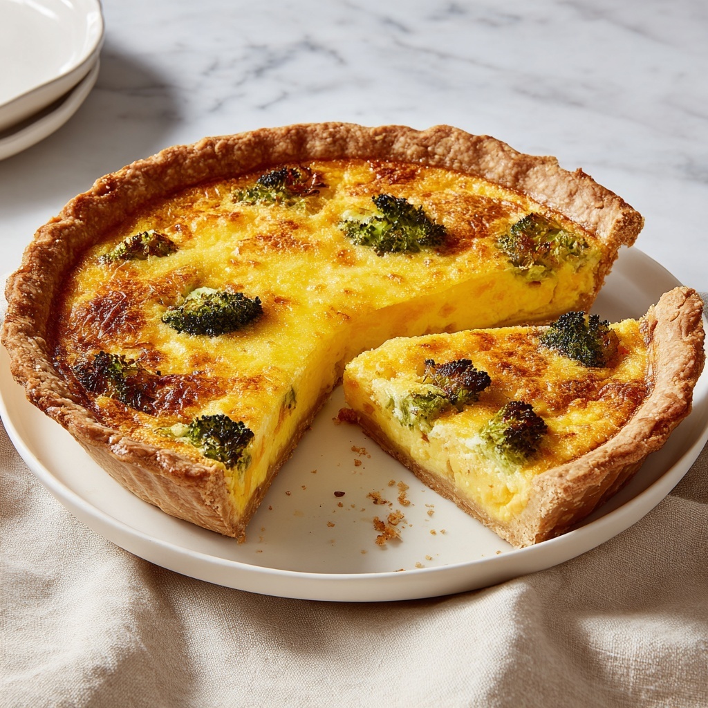 Broccoli Cheddar Quiche Recipe - Recipe Image