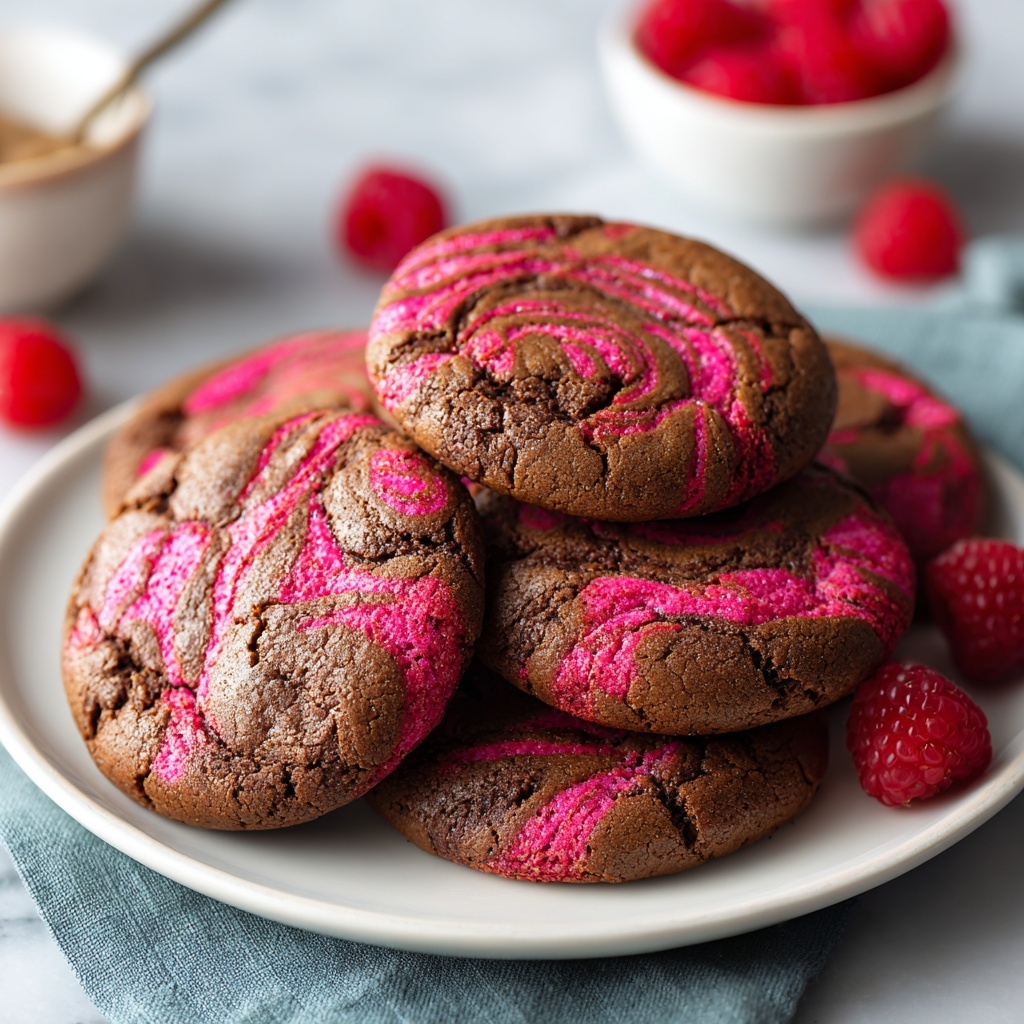 Raspberry Dark Chocolate Cookies: Chewy Bliss in Every Bite Recipe - Recipe Image