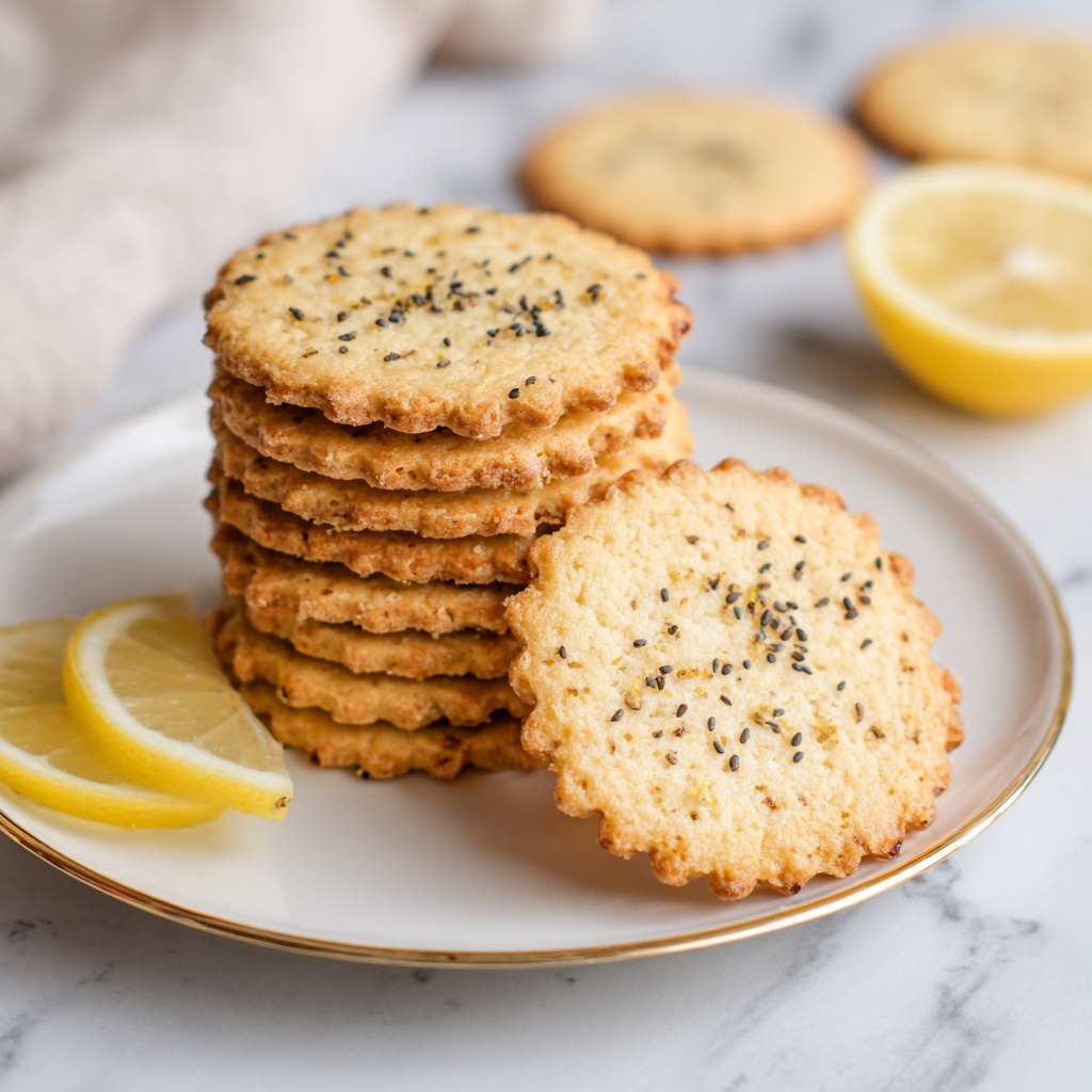 Lemon Poppy Seed Shortbread Cookies Recipe - Recipe Image
