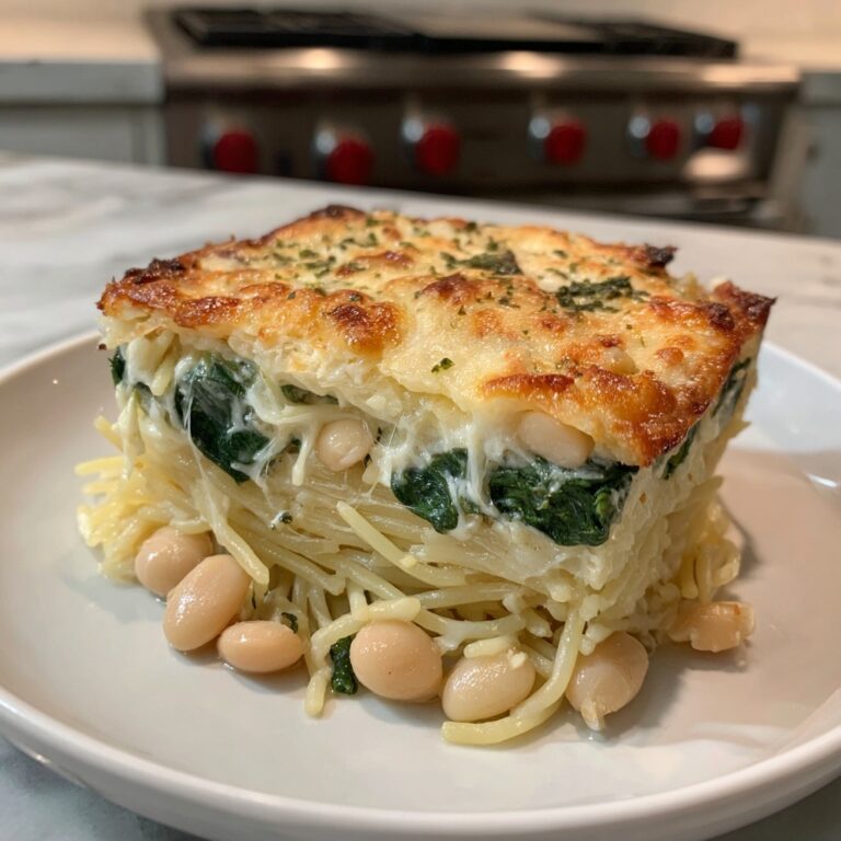 Cheesy Spinach Orzo with White Beans Recipe