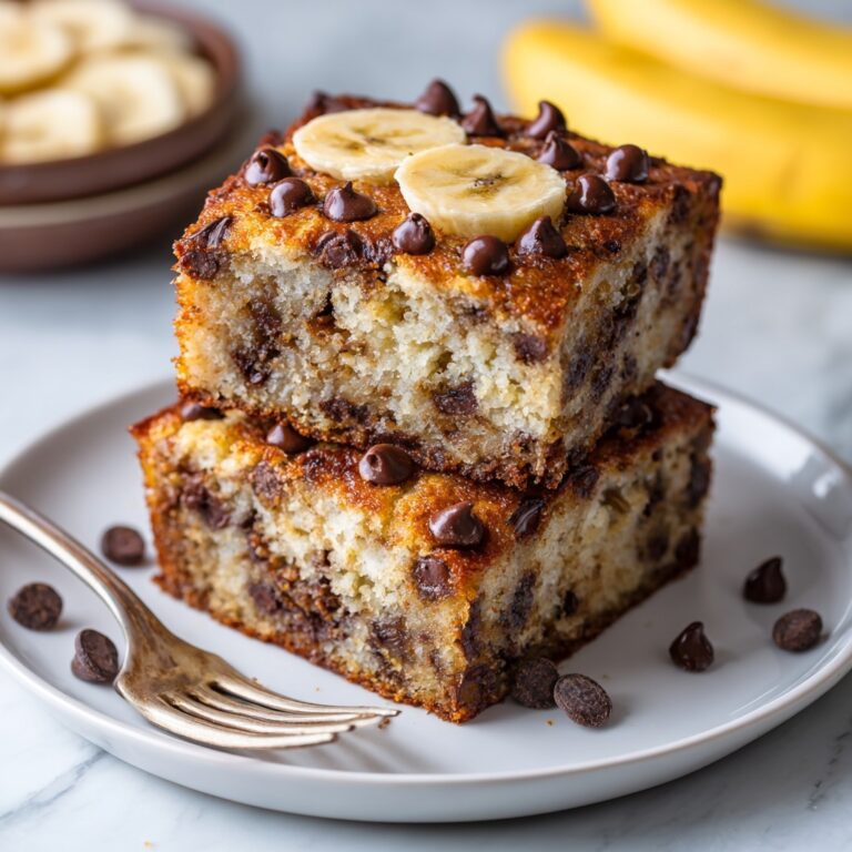 Vegan Banana Chocolate Chip Snack Cake Recipe