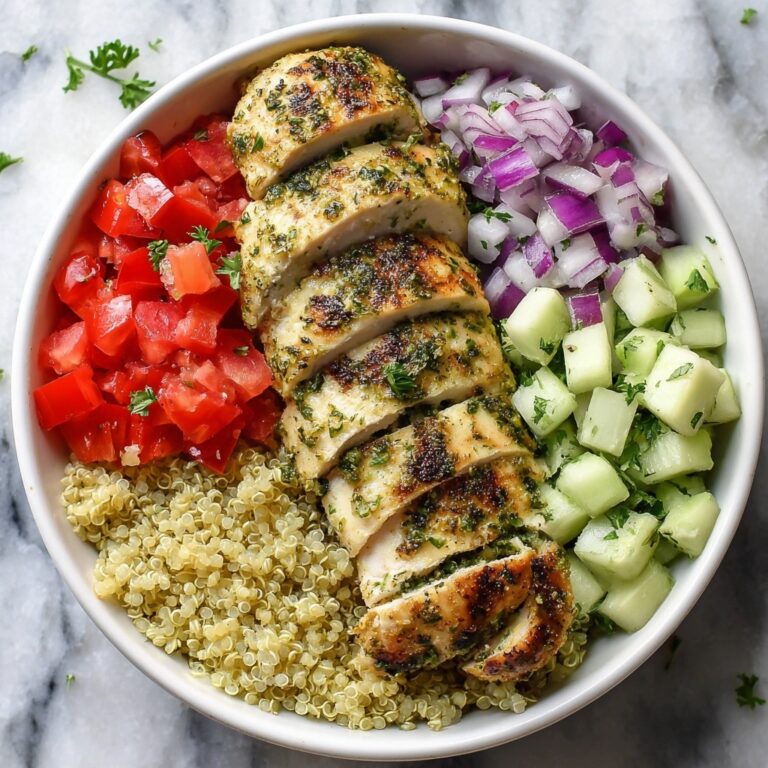 Greek Chicken Quinoa Bowl (Healthy & Flavorful) Recipe