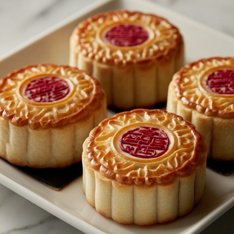 Red Bean Mooncakes: Flaky Homemade Delight Recipe