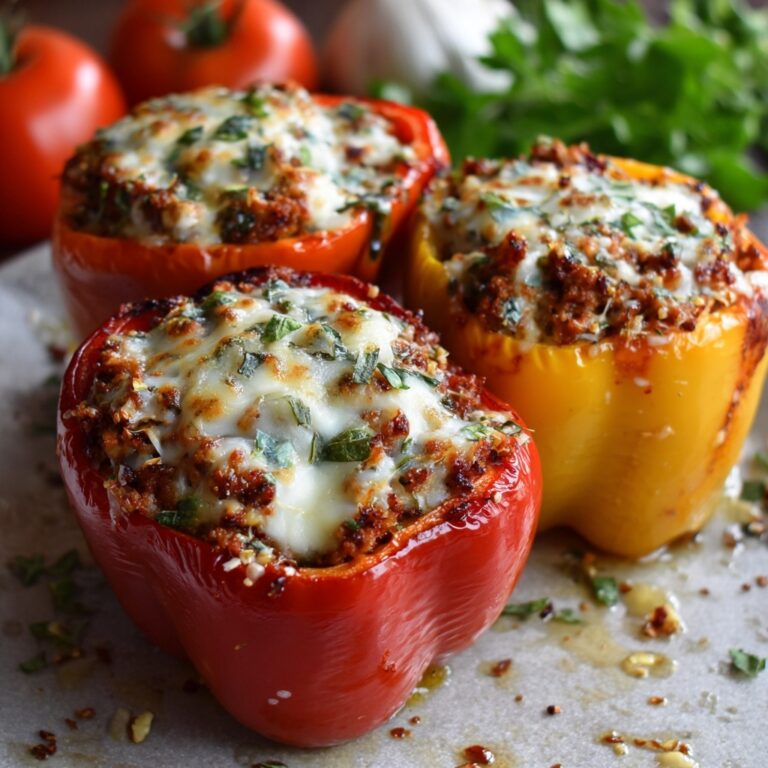 Lasagna Stuffed Peppers for a Low-Carb Dinner Delight Recipe