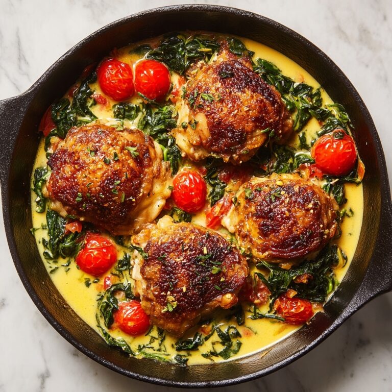 Creamy Pesto Chicken with Roasted Tomatoes and Spinach Recipe