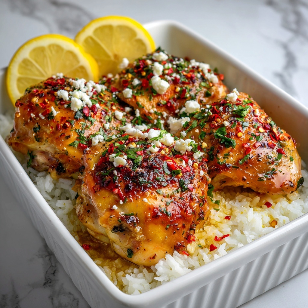 Hot Honey Feta Chicken Bake Recipe - Recipe Image