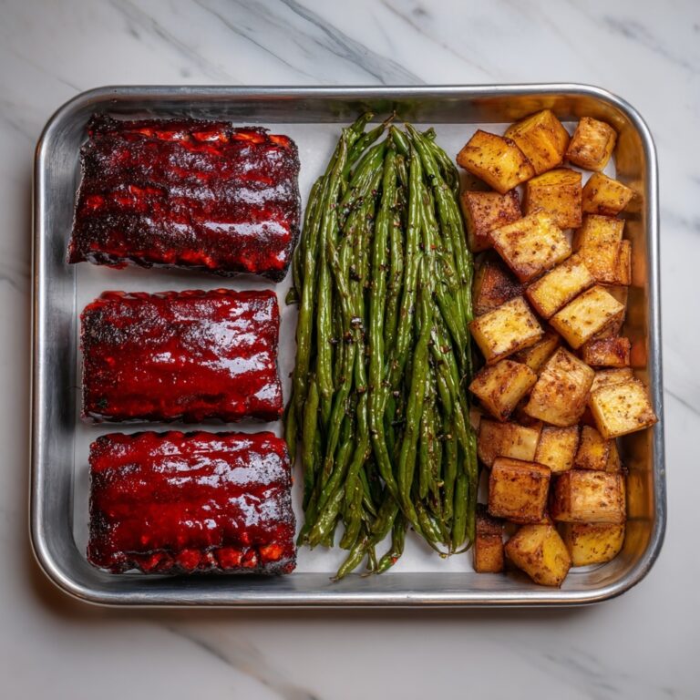 Sheet Pan BBQ Chicken, Potatoes, and Green Beans Recipe