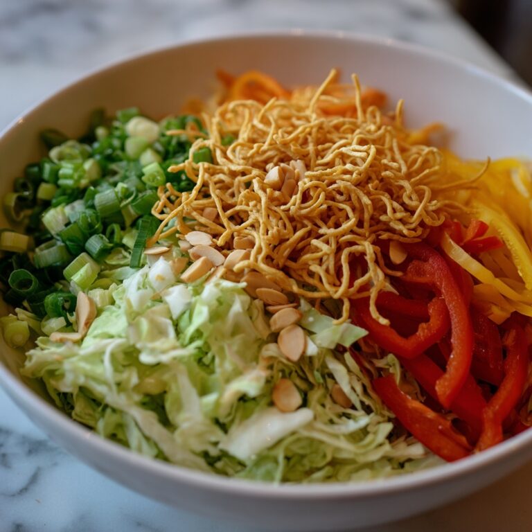 Ramen Noodle Salad with Crunchy Vegetables and Sesame Dressing Recipe