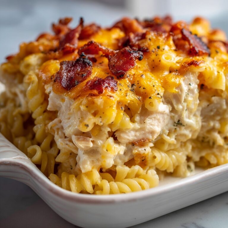 Crazy Good Cheesy Chicken and Smoked Turkey Pasta Bake Recipe