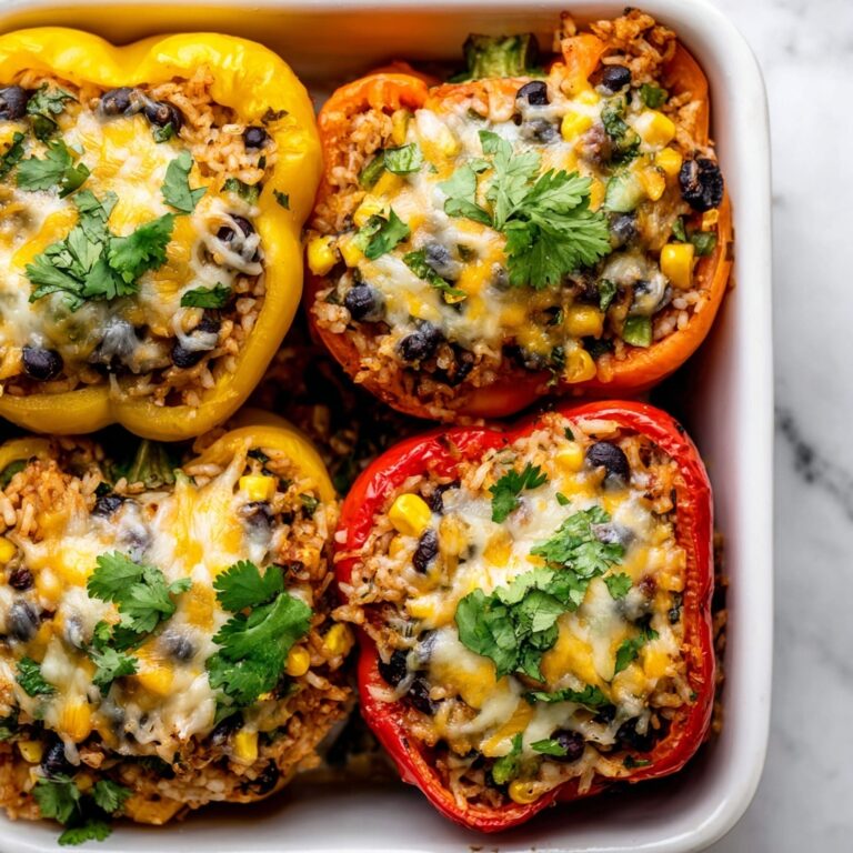 Stuffed Bell Peppers with Melted Cheese Recipe