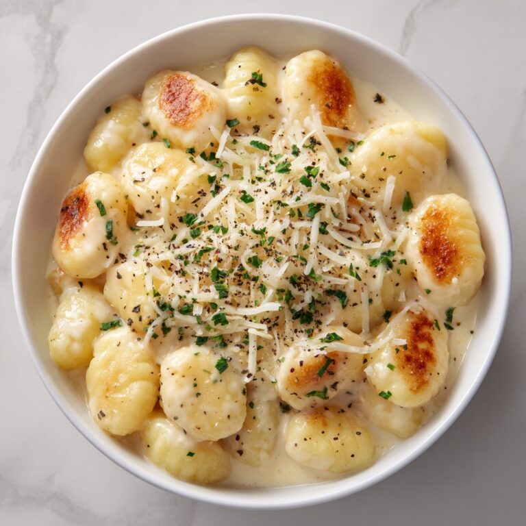 Gnocchi in Rich Creamy Parmesan Garlic Sauce Recipe
