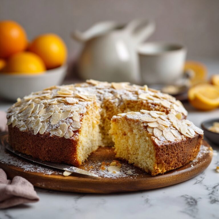 Orange Honey Date Cake with Almond Topping Recipe