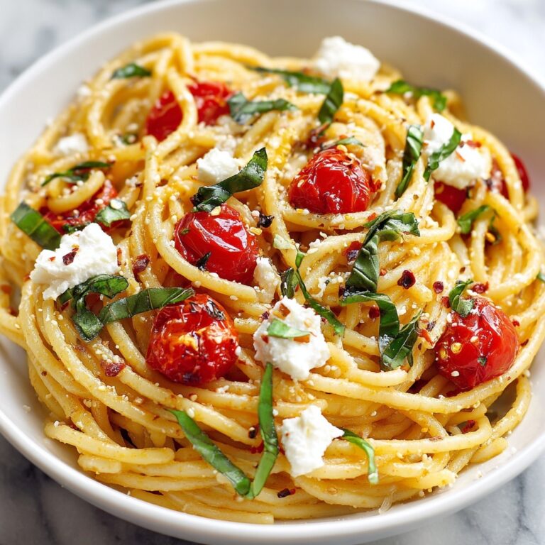 Baked Feta Pasta with Cherry Tomatoes and Fresh Basil Recipe