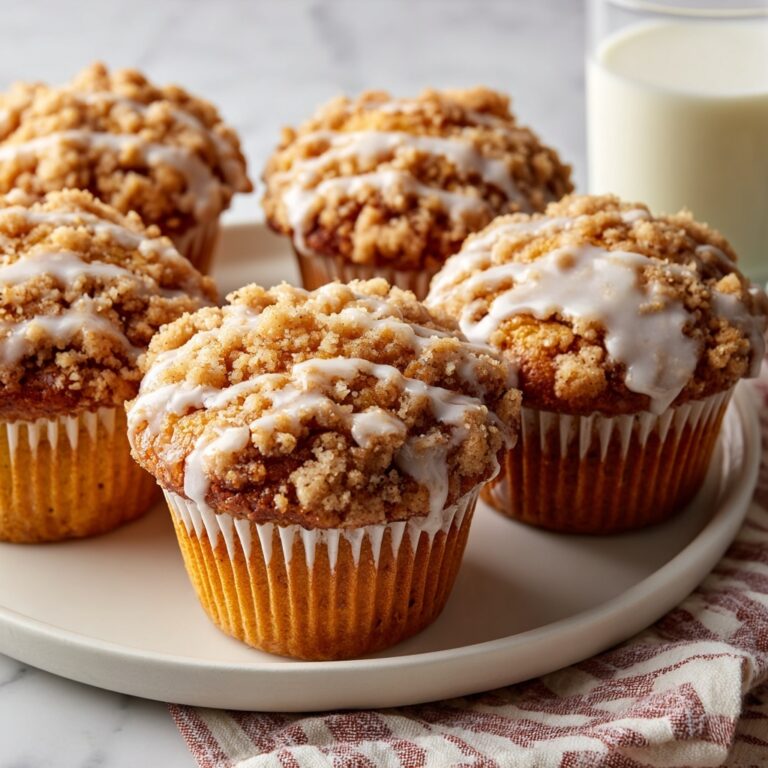 Coffee Cake Muffins with Crumb Topping and Optional Glaze Recipe