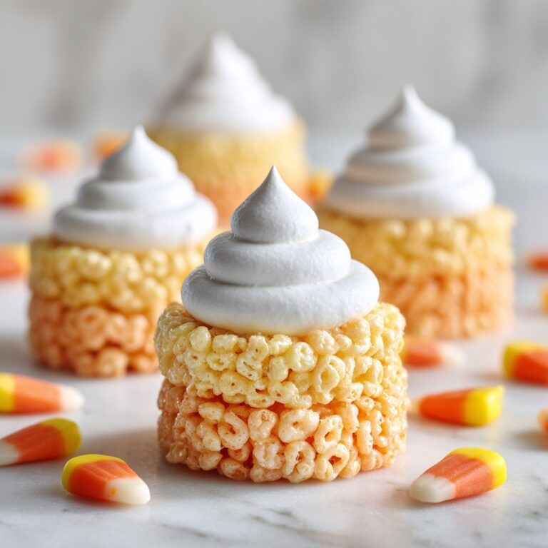 Candy Corn Rice Krispie Cupcakes Recipe