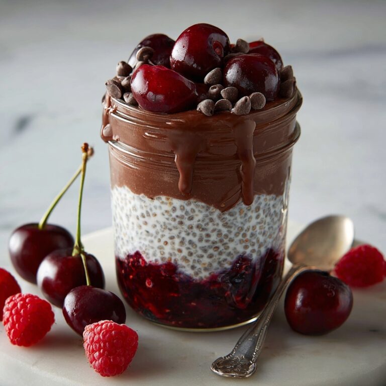 Layered Black Forest Overnight Oats Recipe