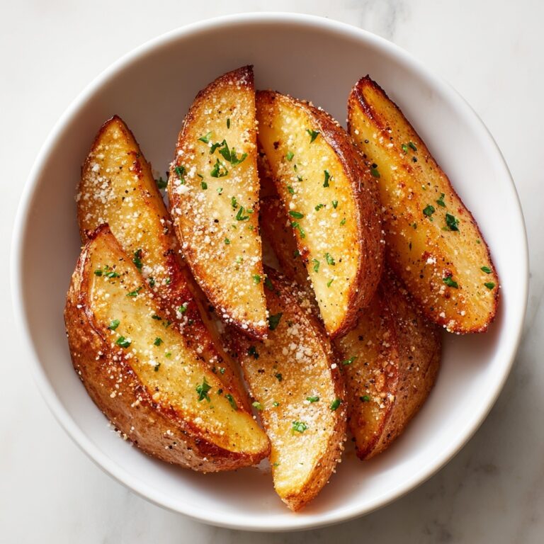 Baked Garlic Parmesan Potato Wedges Recipe