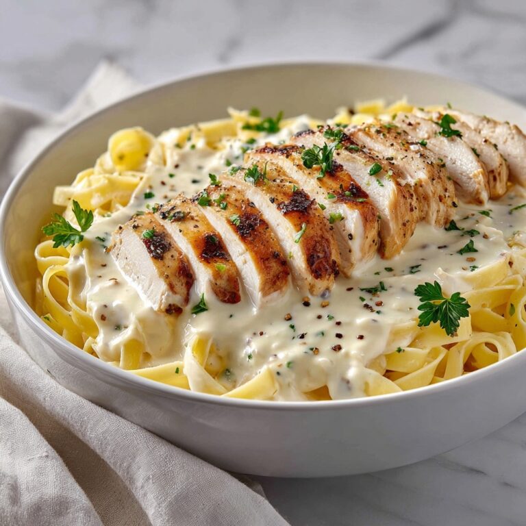 Skinny Low-Fat Chicken Fettuccine Alfredo Recipe