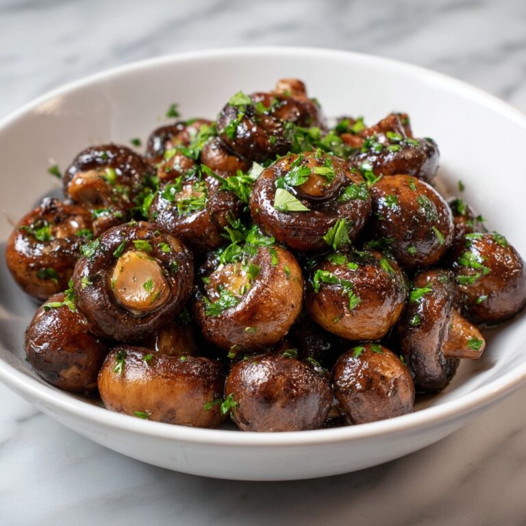 Garlic Balsamic Roasted Mushrooms Recipe
