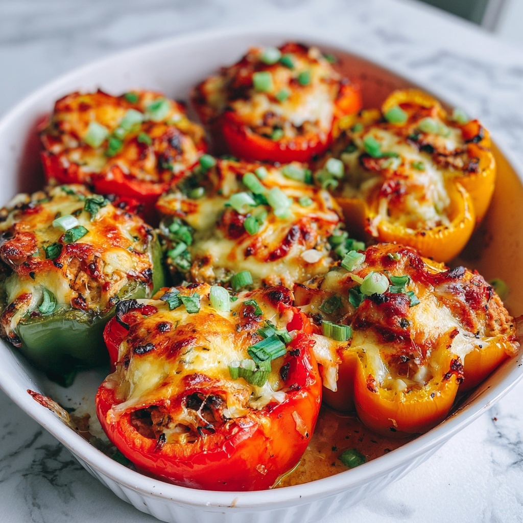 Buffalo Chicken Stuffed Peppers Recipe - Recipe Image