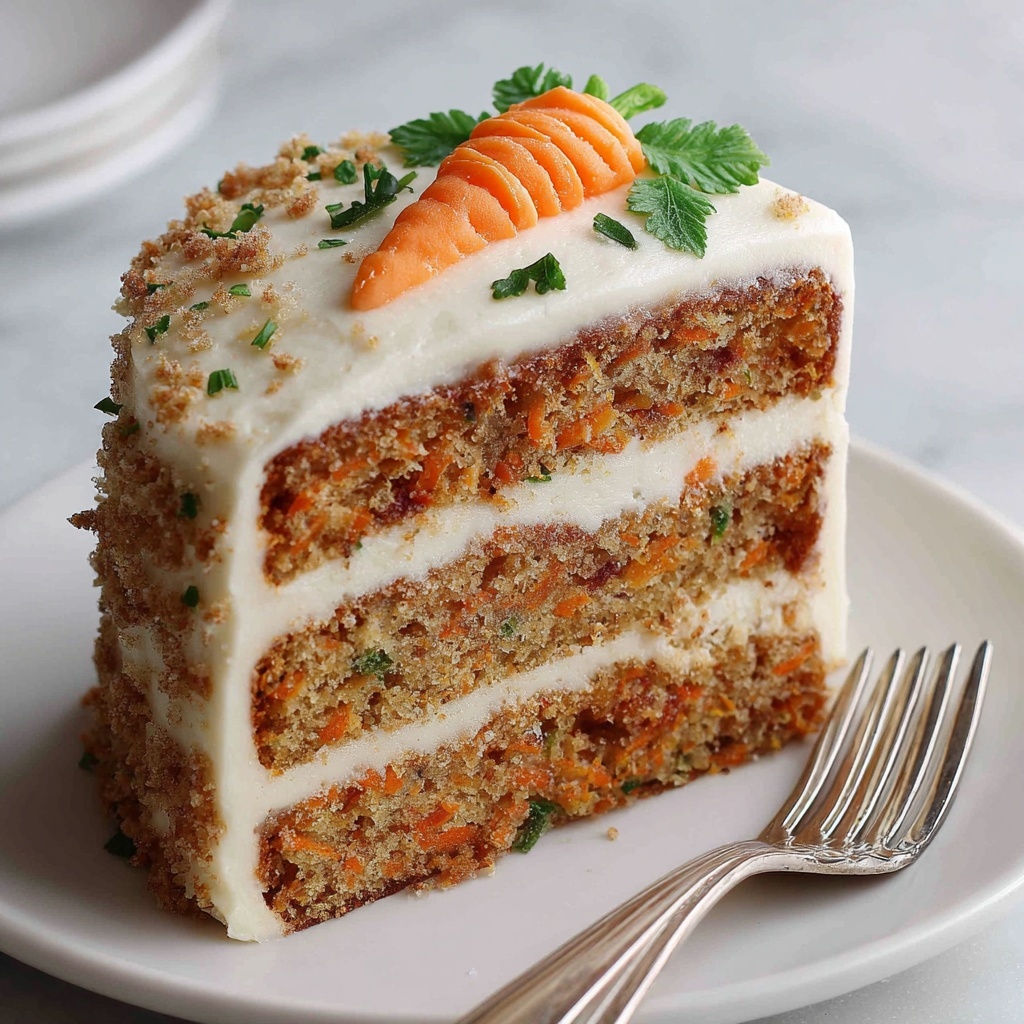 Simple Carrot Cake with Cream Cheese Frosting Recipe - Recipe Image