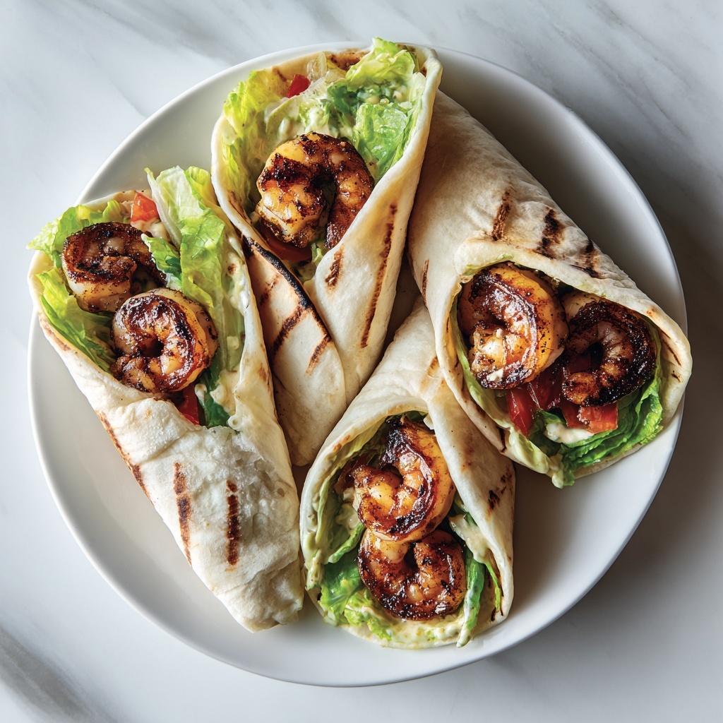 Grilled Shrimp Caesar Wraps Recipe - Recipe Image