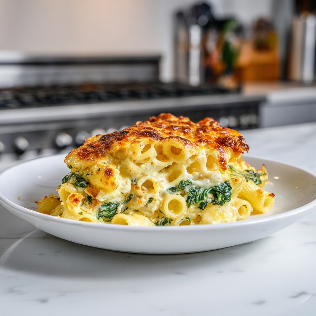 Cheesy Spinach Orzo with White Beans Recipe - Recipe Image