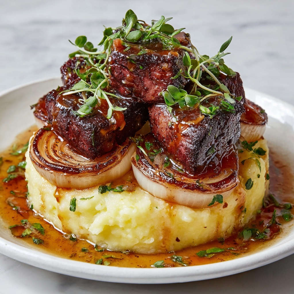 Seared Lamb Liver with Onion Butter Glaze Recipe - Recipe Image
