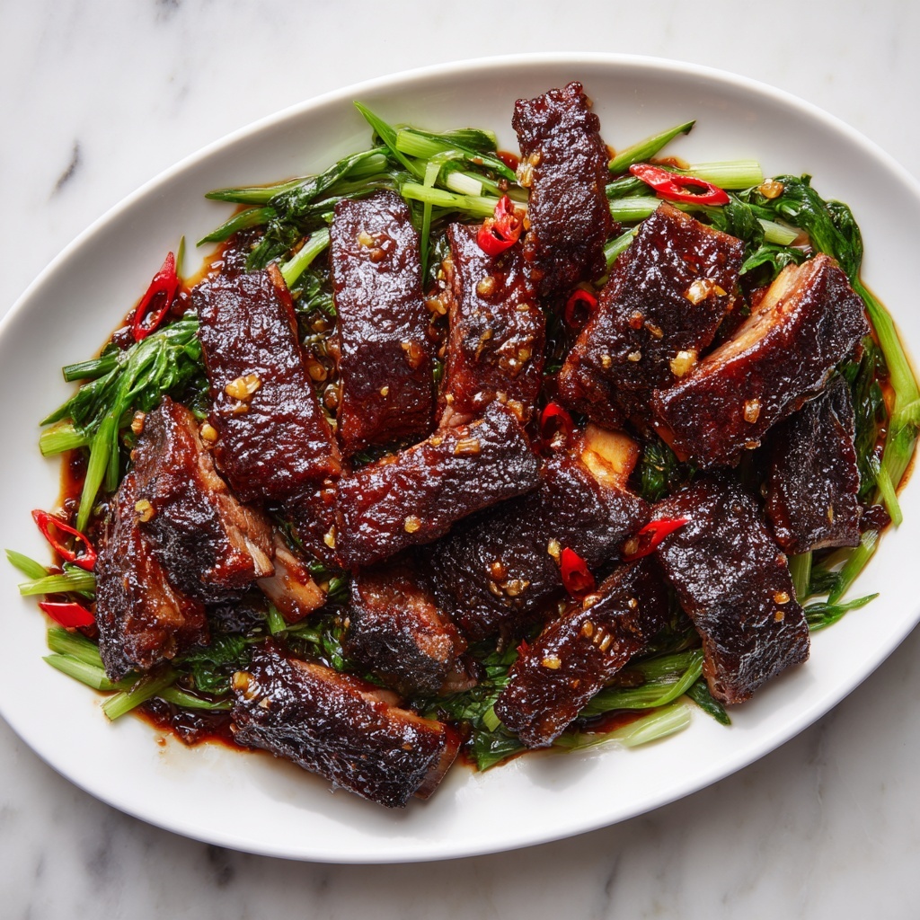 Succulent Braised Spare Ribs with Black Bean Sauce Recipe - Recipe Image