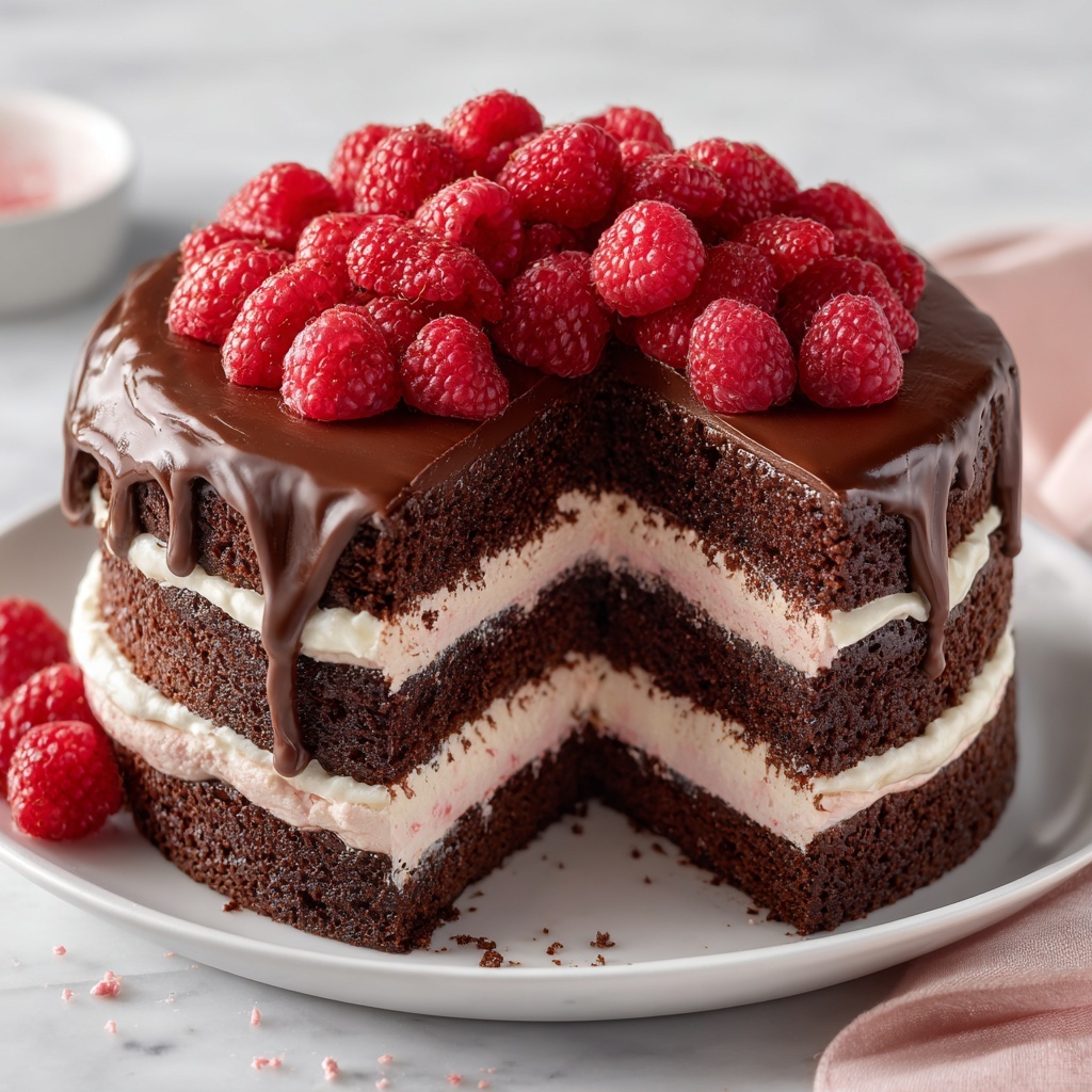 Vegan Raspberry Chocolate Cake Recipe - Recipe Image