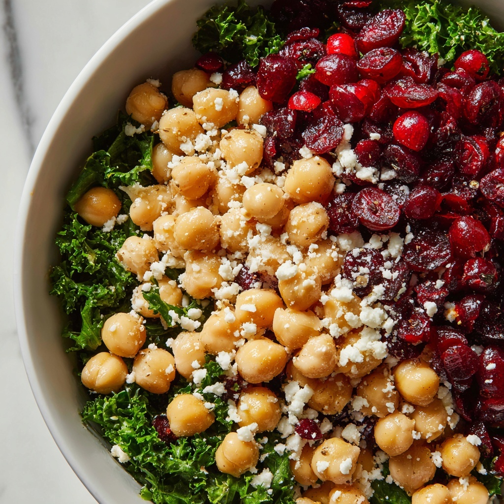 Feta & Cranberry Chickpeas with Lemon Vinaigrette Recipe - Recipe Image