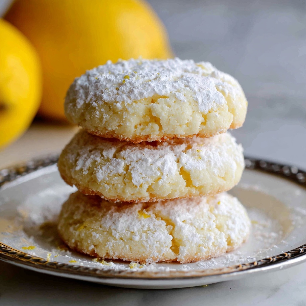 Lemon Gooey Butter Cookies Recipe - Recipe Image