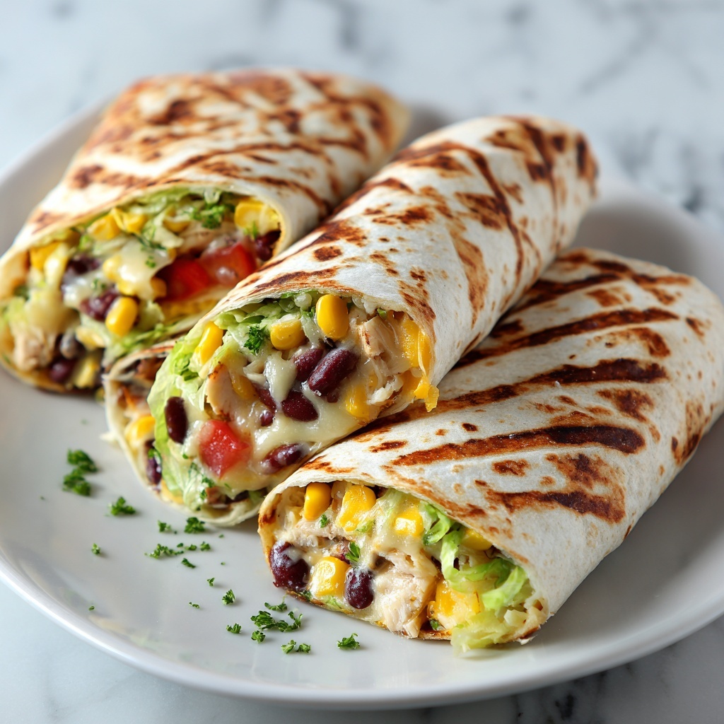 BBQ Chicken Salad Wraps Recipe - Recipe Image
