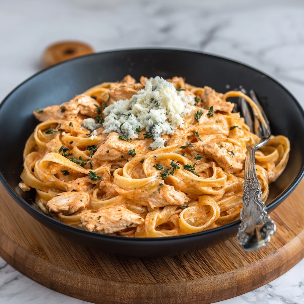 Creamy Cowboy Butter Chicken Linguine Recipe - Recipe Image