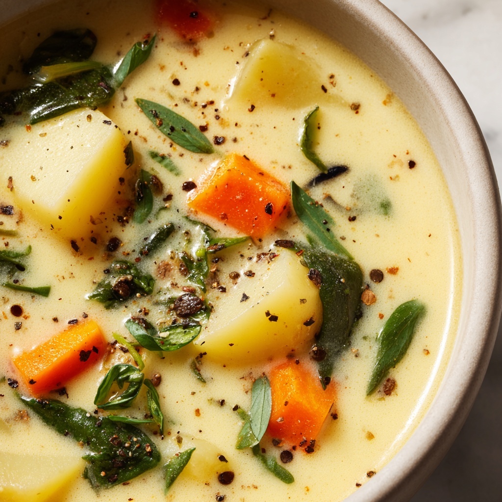 Hearty Potato Soup with Turkey Bacon Recipe - Recipe Image