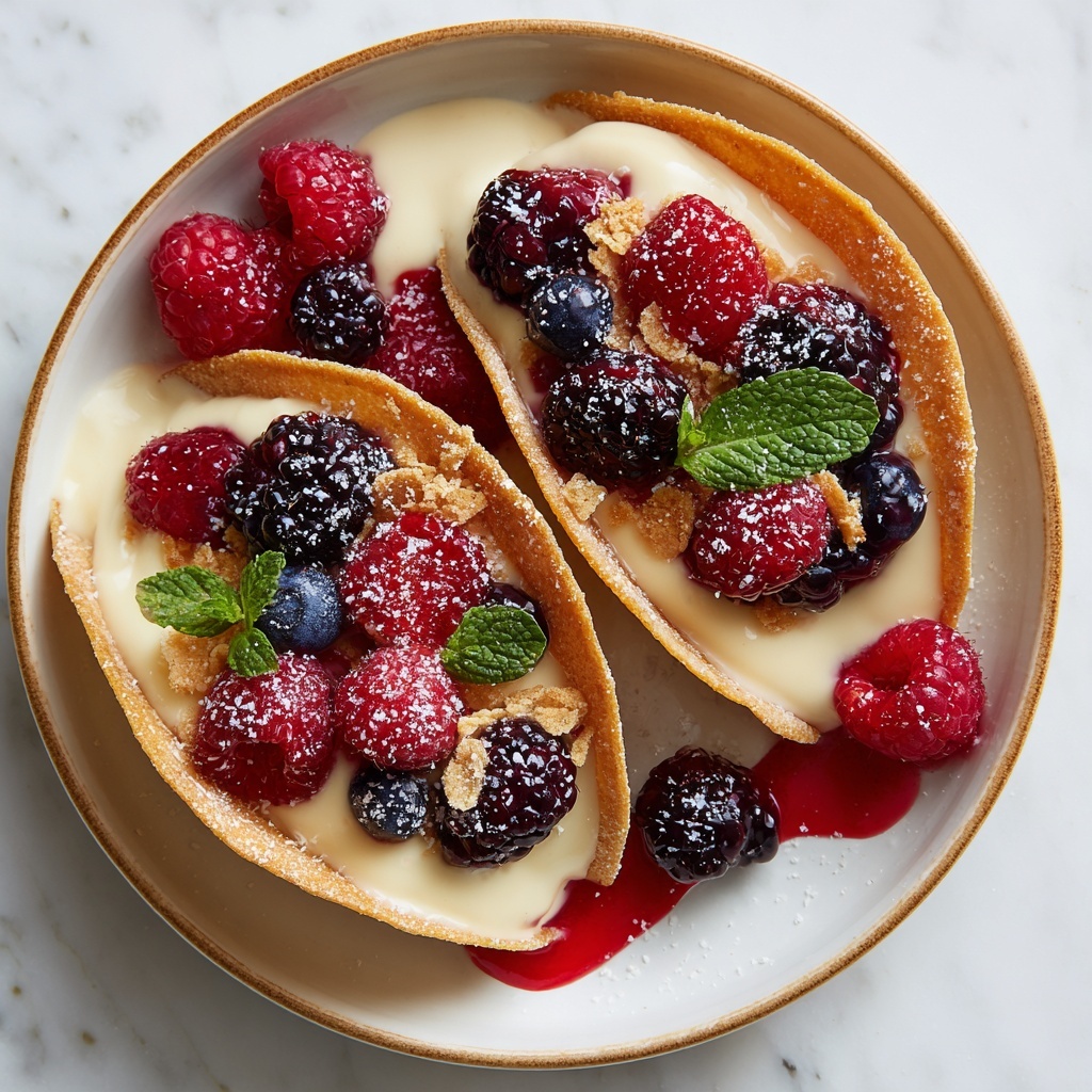 Berrylicious Cheesecake Tacos Recipe - Recipe Image