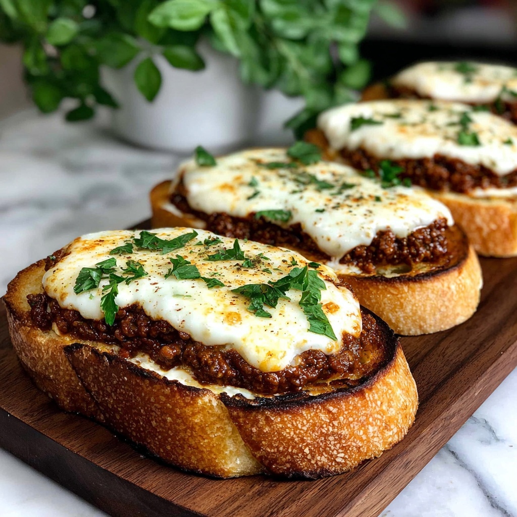 Garlic Bread Sloppy Joe Melts Recipe - Recipe Image