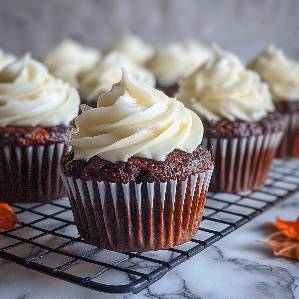 Carrot Cake Cupcakes with Cream Cheese Frosting Recipe - Recipe Image