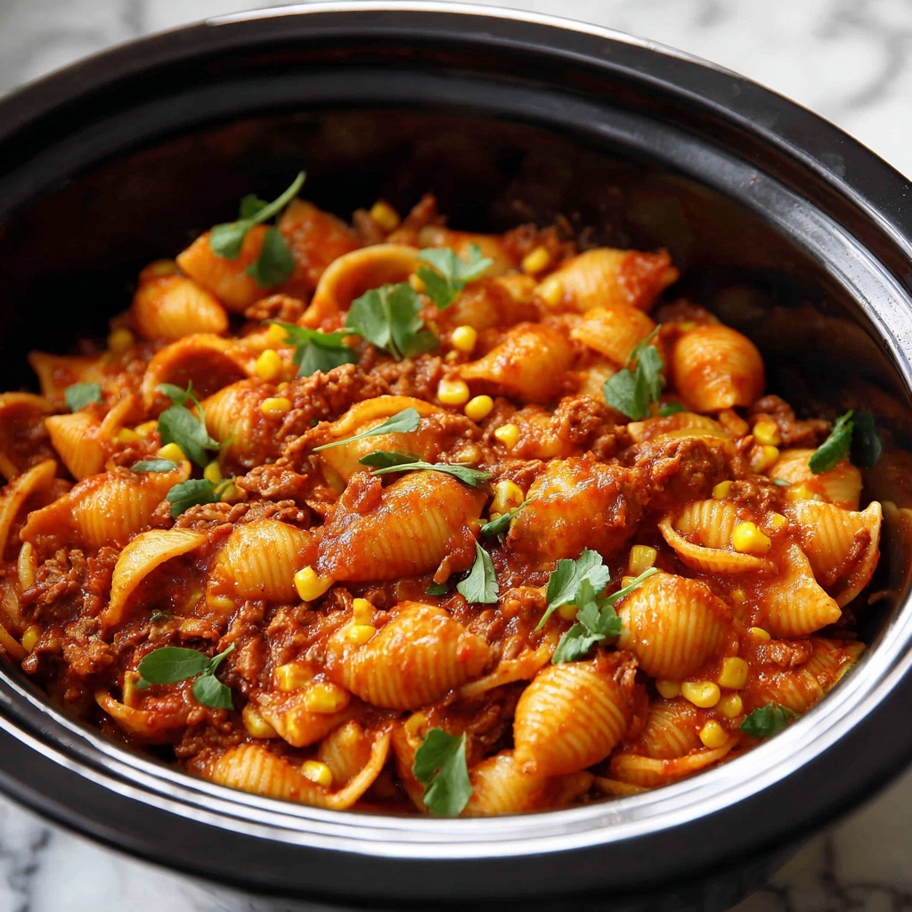 Slow Cooker Taco Pasta Recipe - Recipe Image