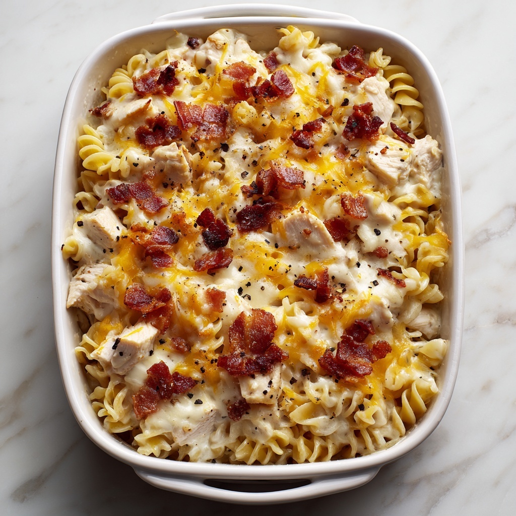 Crazy Good Cheesy Chicken and Smoked Turkey Pasta Bake Recipe - Recipe Image