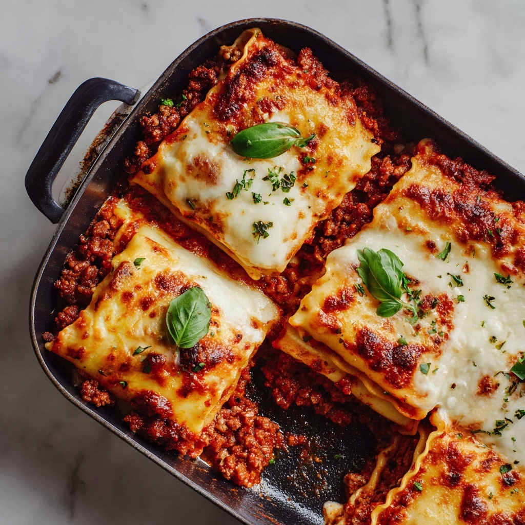 Quick Cast Iron Skillet Lasagna Recipe - Recipe Image