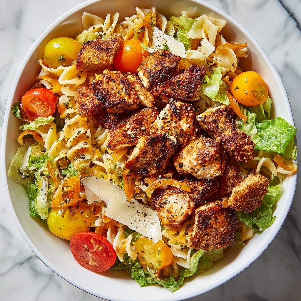 Chicken Caesar Pasta Salad Recipe - Recipe Image
