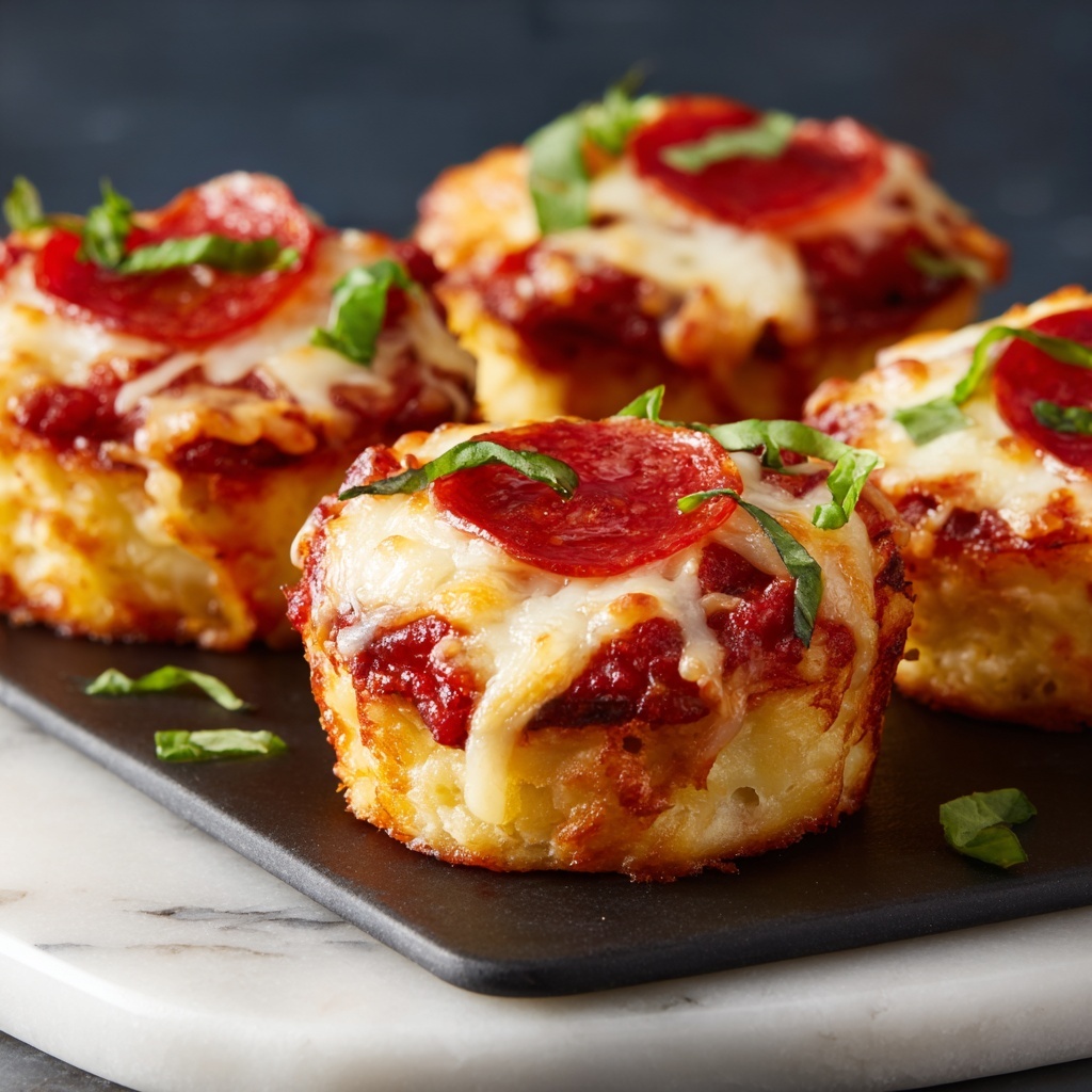Savory Carnivore Pizza Muffins Recipe - Recipe Image