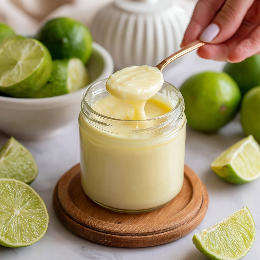 Easy Eggless Dairy-Free Lime Curd Recipe - Recipe Image