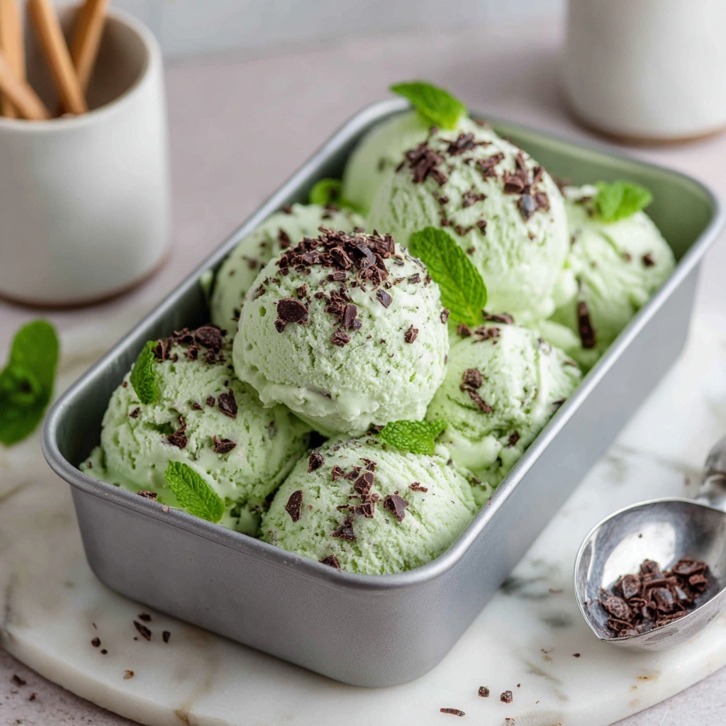 Vegan Mint Chocolate Chip Ice Cream Recipe - Recipe Image