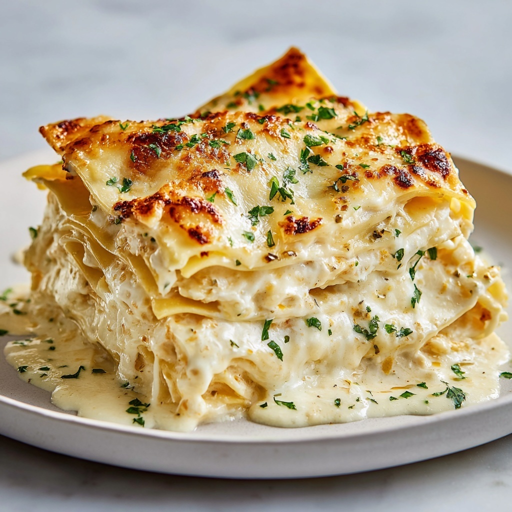 Garlic Butter Shrimp Scampi Lasagna Recipe - Recipe Image