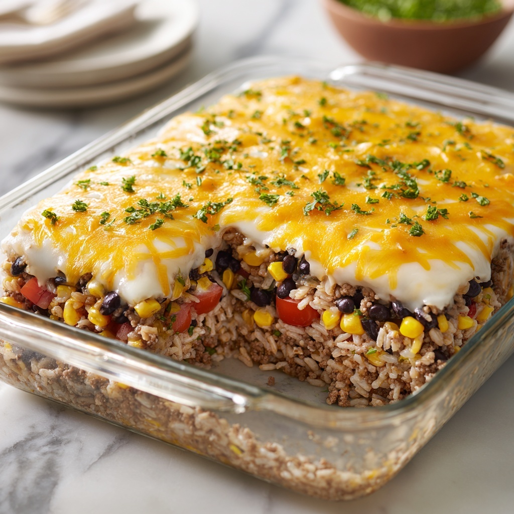 Mexican White Trash Casserole: 7 Comforting Layers of Yum Recipe - Recipe Image