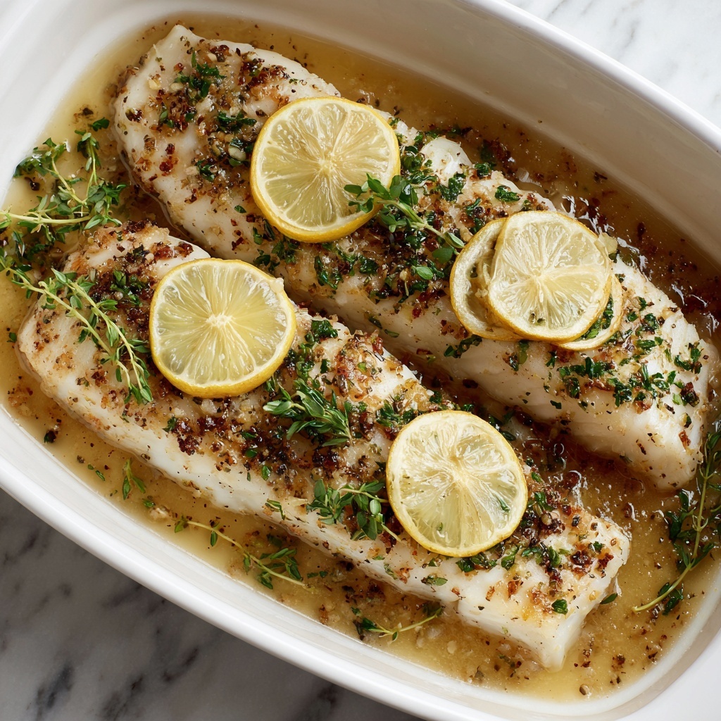Baked Cod with Lemon and Garlic Recipe - Recipe Image