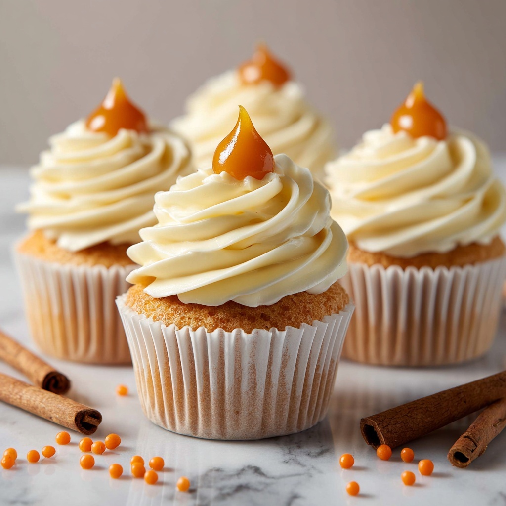 Pumpkin Cupcakes with Cream Cheese Frosting Recipe - Recipe Image